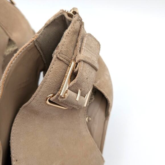 Vince Camuto Fareena Cutout Block Heel Bootie Women's Tortilla Size US9M EU40 - Picture 12 of 14